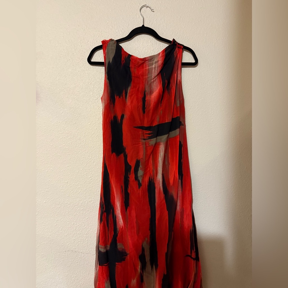 ISABEL DE PEDRO RED AND BLACK DRESS 8 - Picture 4 of 5